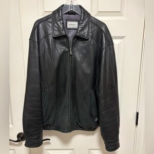 Men’s Hathaway black leather jacket